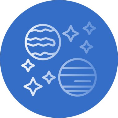 Gezegen ikonu vektör illüstrasyonu