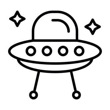 Uzaylı simgesi, vektör illüstrasyonu
