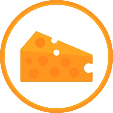 Peynir simgesinin vektör illüstrasyonu  