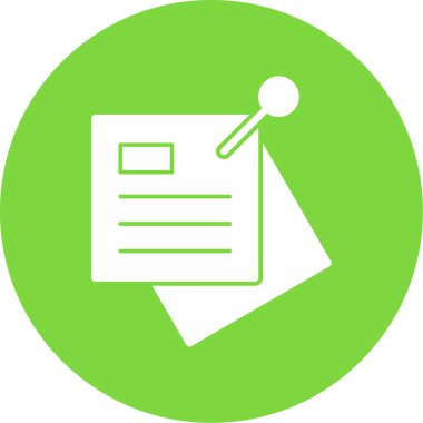 Yapışkan notlar doğrusal ağ simgesi basit illüstrasyon 