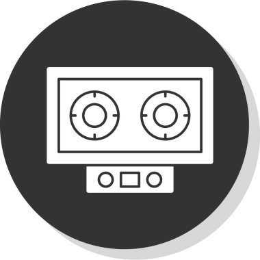 Elektrikli Soba simgesi vektör illüstrasyonu