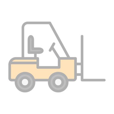 vector illustration of Forklift icon 