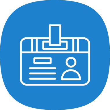 Kimlik kartı web simgesi, vektör illüstrasyonu 