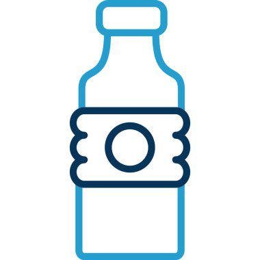 Su şişesi ikonu. özet çizimi 