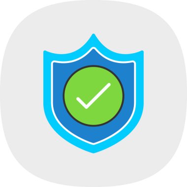 Kalkan. Web simgesi basit illüstrasyon 