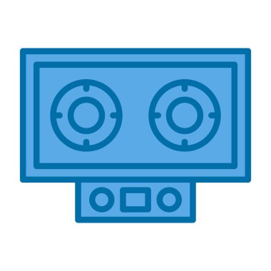 Elektrikli Soba simgesi vektör illüstrasyonu