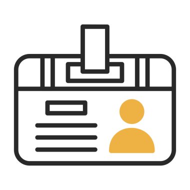 Kimlik kartı web simgesi, vektör illüstrasyonu 