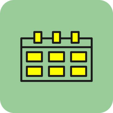 Takvim simgesi, vektör çizimi