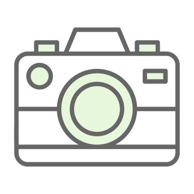 Fotoğraf makinası. Web simgesi basit illüstrasyon