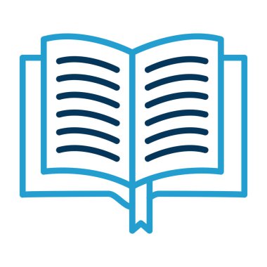 Kitap vektör simgesi, resimleme okunuyor