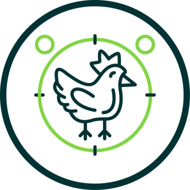 Horoz. Web simgesi basit illüstrasyon