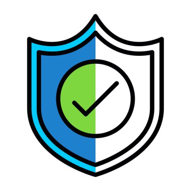 Kalkan. Web simgesi basit illüstrasyon 