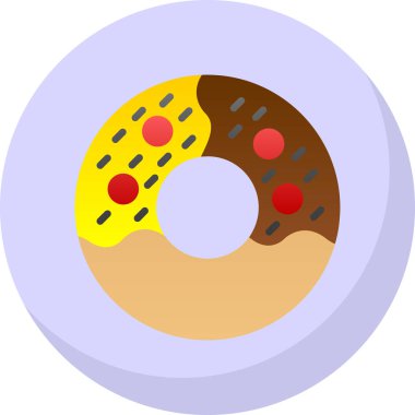 Çörek ikonu vektör illüstrasyonu