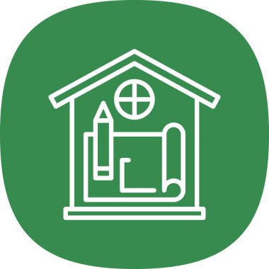 Ev Tasarımı simgesi, vektör illüstrasyon tasarımı 