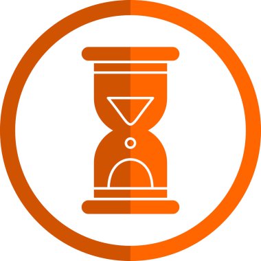 Kum saati. Basit web simgesi tasarımı. Vektör illüstrasyonu 