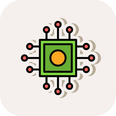 İşlemci, işlemci vektör simgesi