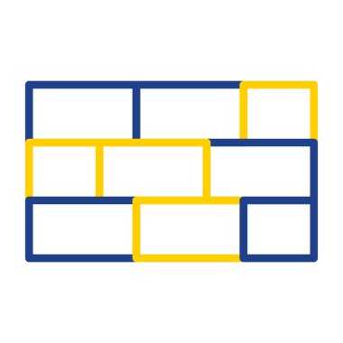 İnşaat tuğlaları düz simge, vektör illüstrasyonu