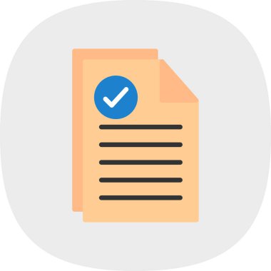 belge simgesi, vektör illüstrasyonu basit tasarım