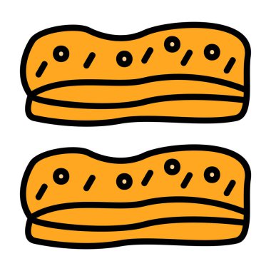 ekmek ikonu vektör illüstrasyonu