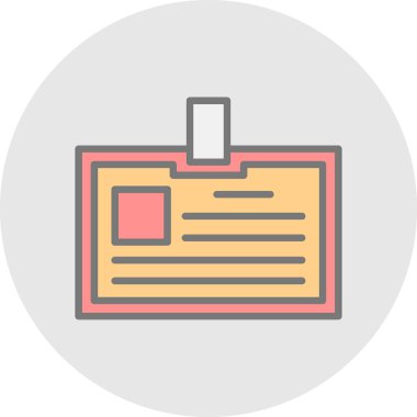 Kimlik kartı. Web simgesi basit illüstrasyon 