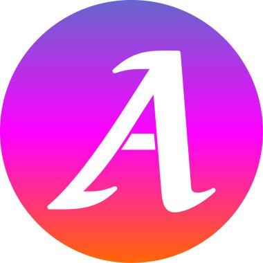 Gradyanı olan alfabe harf logosu tasarımı.