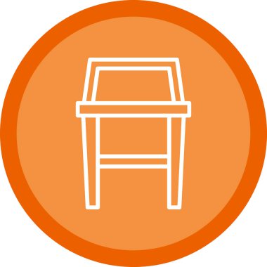 Tabure grafik simgesi, vektör illüstrasyonu 