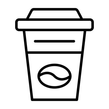 içecek vektör ince çizgi simgesi