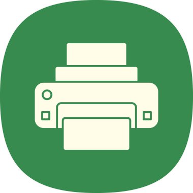 Yazıcı simgesinin vektör illüstrasyonu 