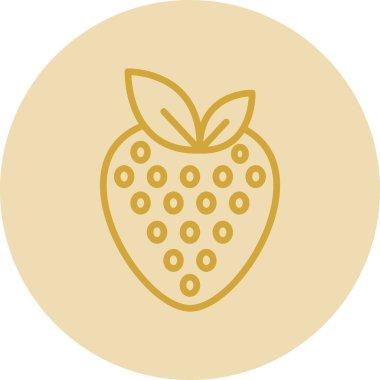 Çilek simgesi, vektör çizimi 