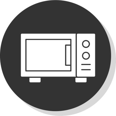 mikrodalga simgesi vektörü basit illüstrasyon