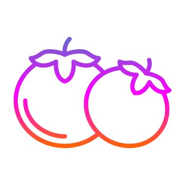 Domates. Web simgesi basit illüstrasyon