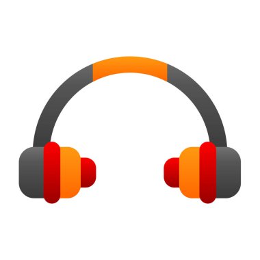 kulaklık simgesi, vektör illüstrasyonu basit tasarım