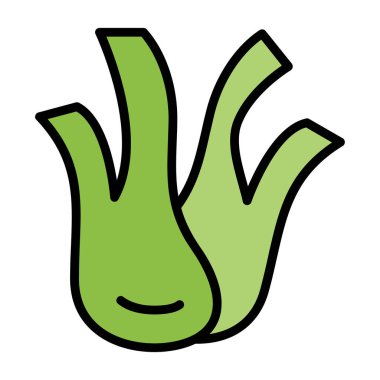 Yeşil yaprak simgesi ile el rengi ana hatları vektörü