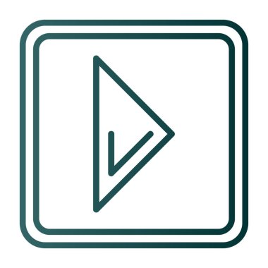 Ok Başlığı Sağ simge vektör çizimi