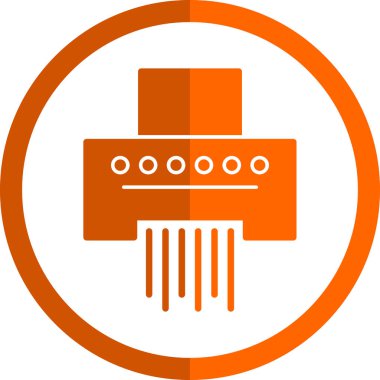 Kağıt Öğütücü düz simgesi, vektör illüstrasyonu 