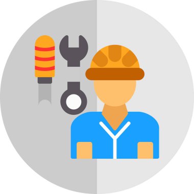 Tamirci web simgesi, vektör illüstrasyonu