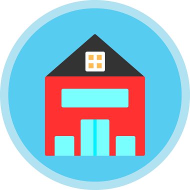 ahır inşa simgesi vektör illüstrasyonu