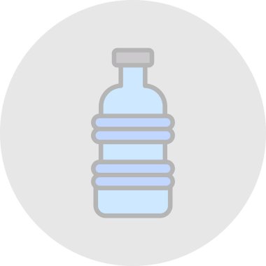 Plastik şişe simgesinin vektör çizimi       