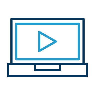 dizüstü bilgisayar simgesi, vektör illüstrasyonu basit tasarım