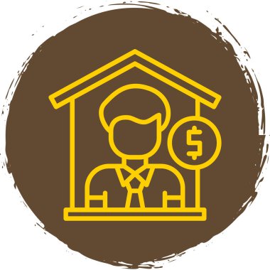 Para için. Web simgesi basit illüstrasyon