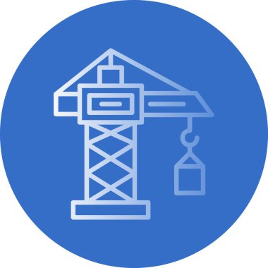 Yapı vinci simgesi web basit illüstrasyon