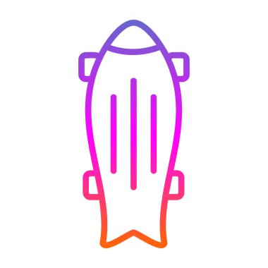 Modern kaykay simgesinin vektör illüstrasyonu                       