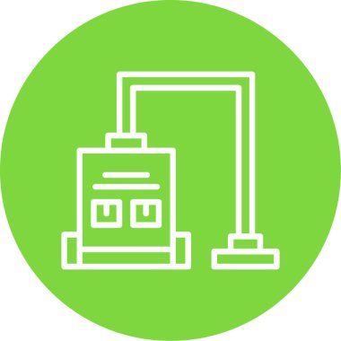 Elektrikli süpürge simge vektör çizim              