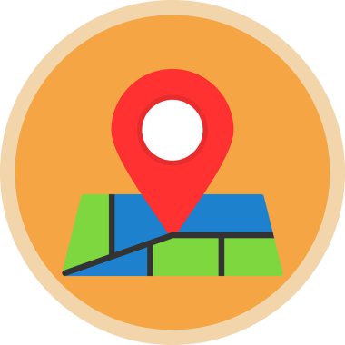 konum pin simgesi, vektör illüstrasyonu 