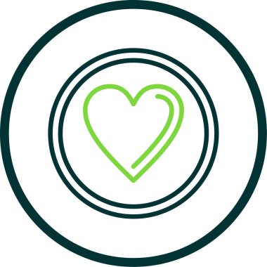 kalp ağı simgesi, vektör illüstrasyonu 