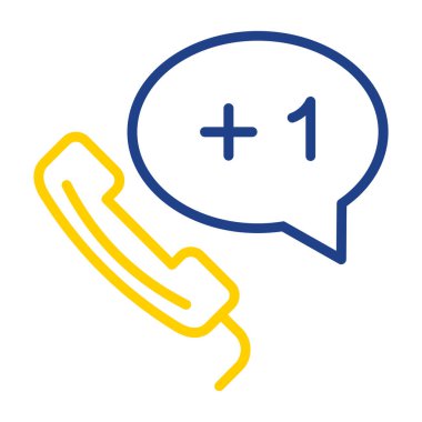 Kanada telefon numarası Web simgesi vektör illüstrasyonu