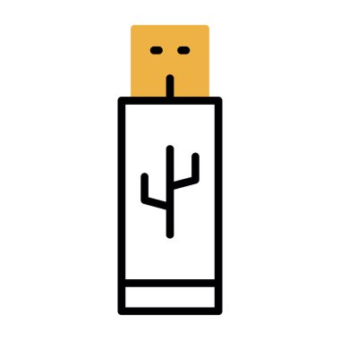 Flaş bellek simgesi, vektör illüstrasyonu basit tasarım