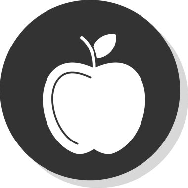 Elma. Web simgesi basit illüstrasyon