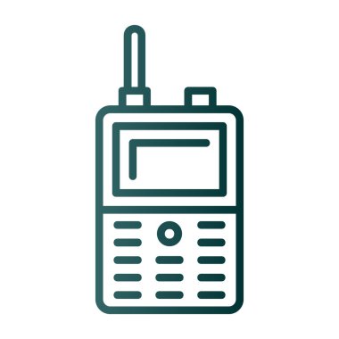 Telsiz telsizi. Web simgesi basit illüstrasyon