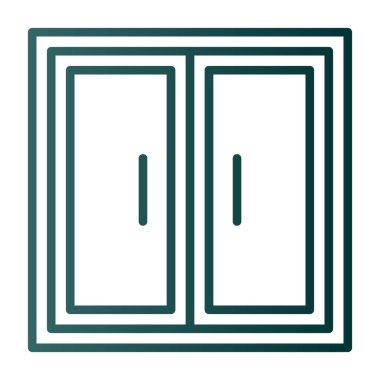 Kapı web simgesi, vektör çizim